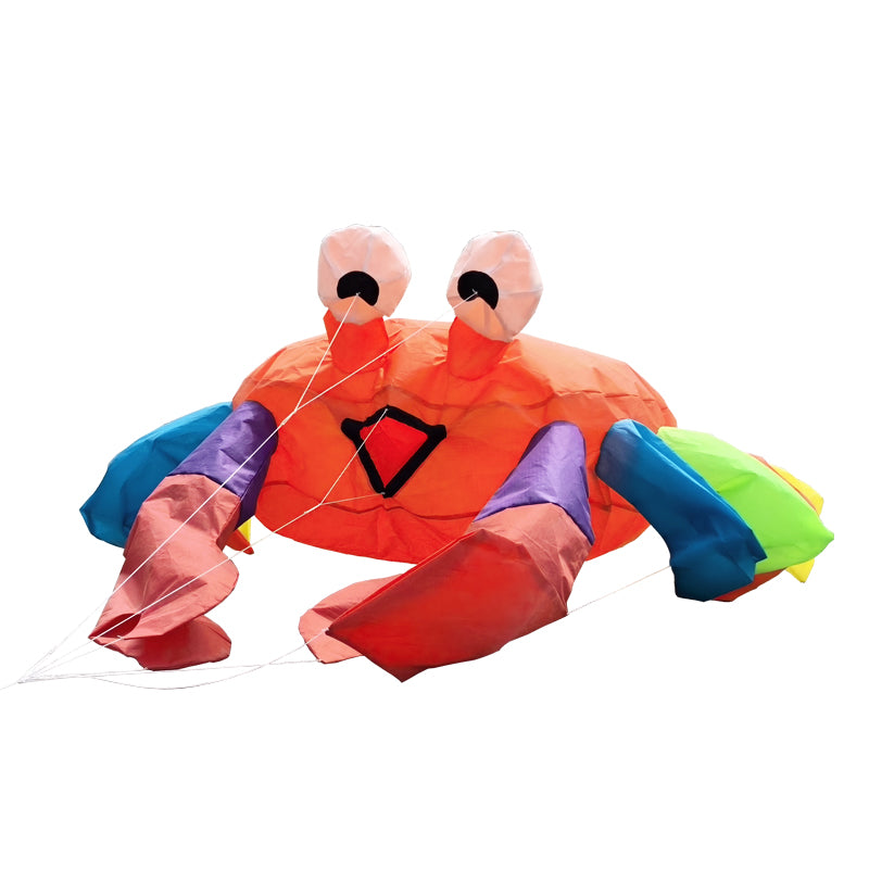 Colorful Crab Wind Emblem Ground Kite, Large Decorations for Seaside Lawn, Toy Kite