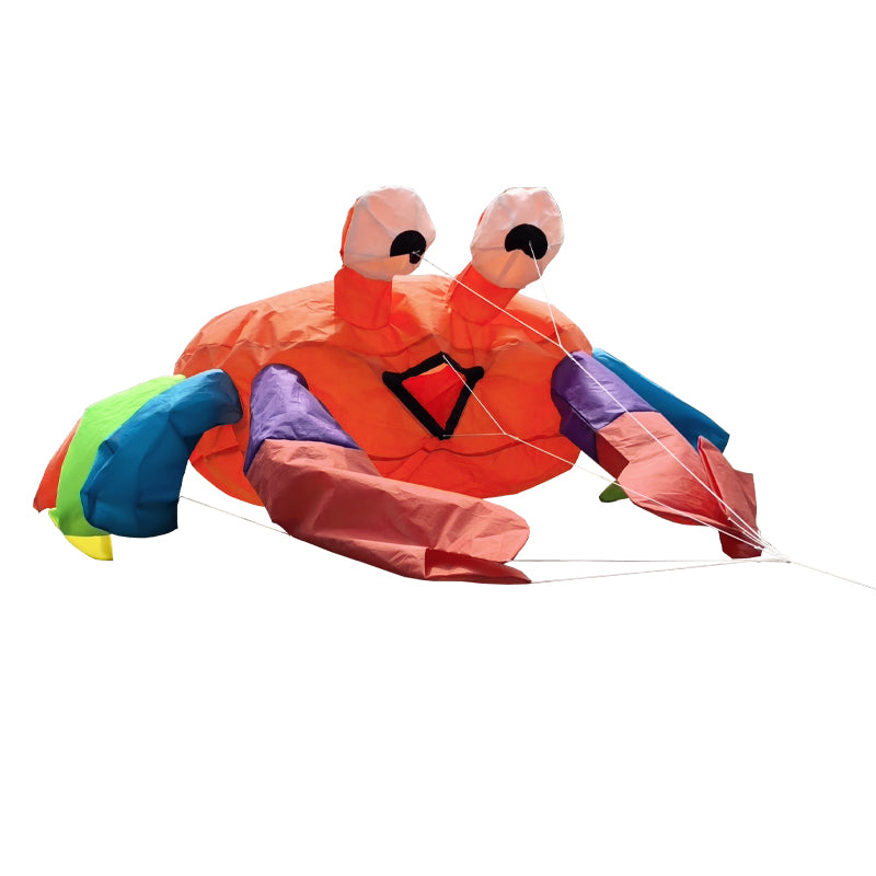 Colorful Crab Wind Emblem Ground Kite, Large Decorations for Seaside Lawn, Toy Kite