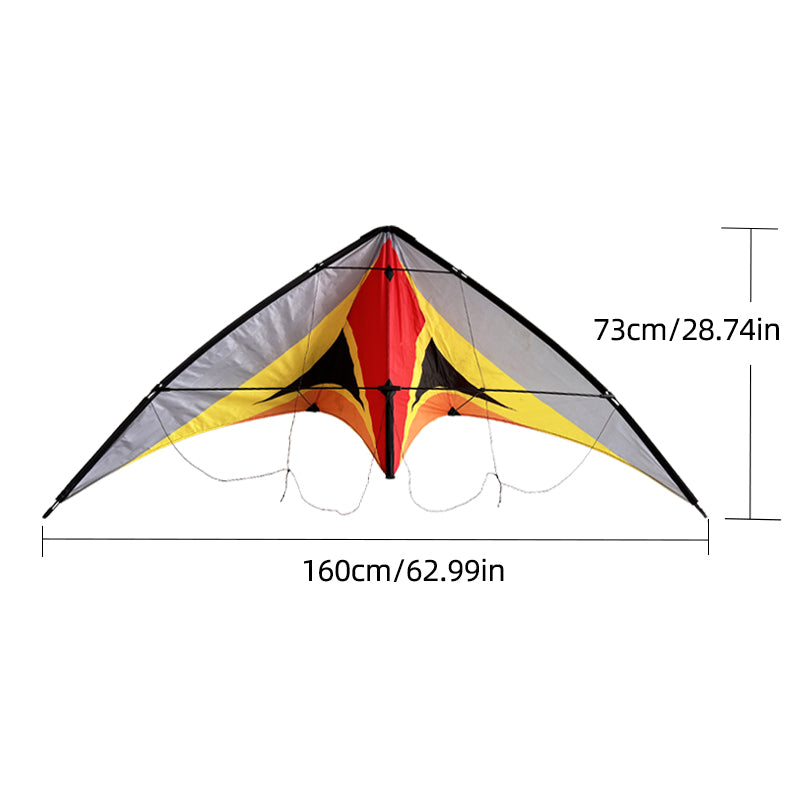 Double Line Triangular Kite Professional Level Sports Stunt Kite Beach Park Performance Kite Easy To Fly Suitable For Adults