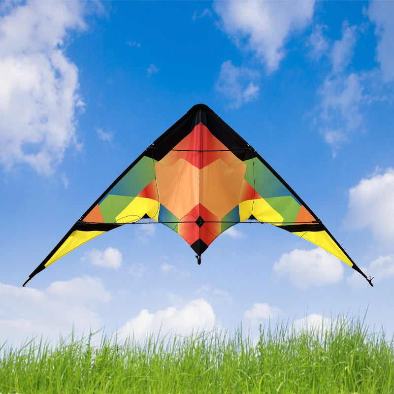 New Double Line Trick Kite Adult Outdoor Sports Kite Seaside Lawn Fun Kite with Kite Thread and Handle