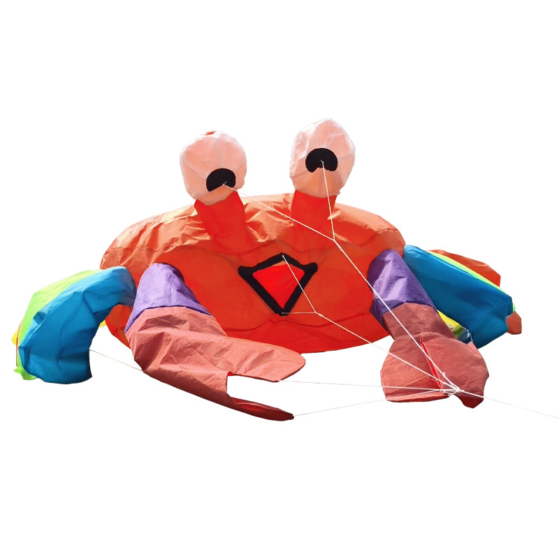 Colorful Crab Wind Emblem Ground Kite, Large Decorations for Seaside Lawn, Toy Kite