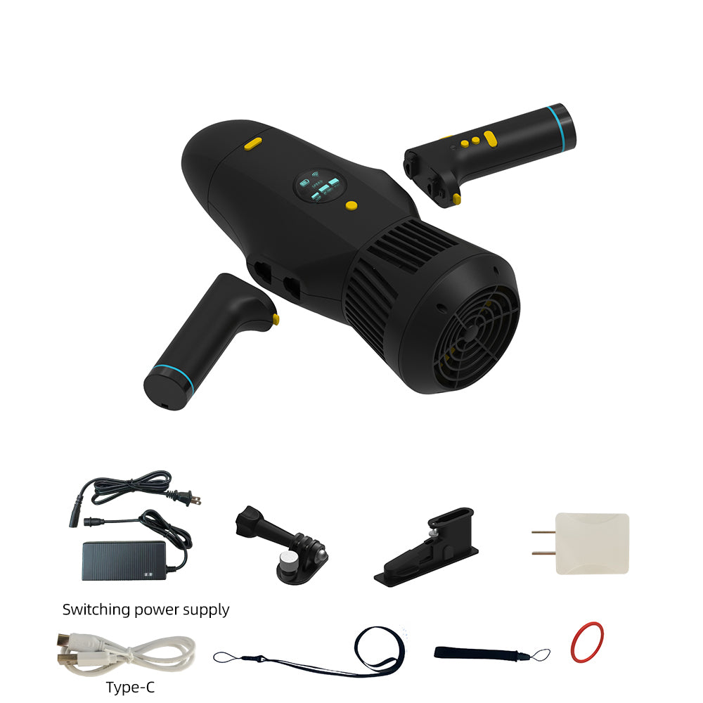 Waterproof Detachable Battery Underwater Scooter Booster, Suitable for Diving, Snorkeling, and Sea Exploration, Dual Engine Adult and Children's Water Sports Thruster