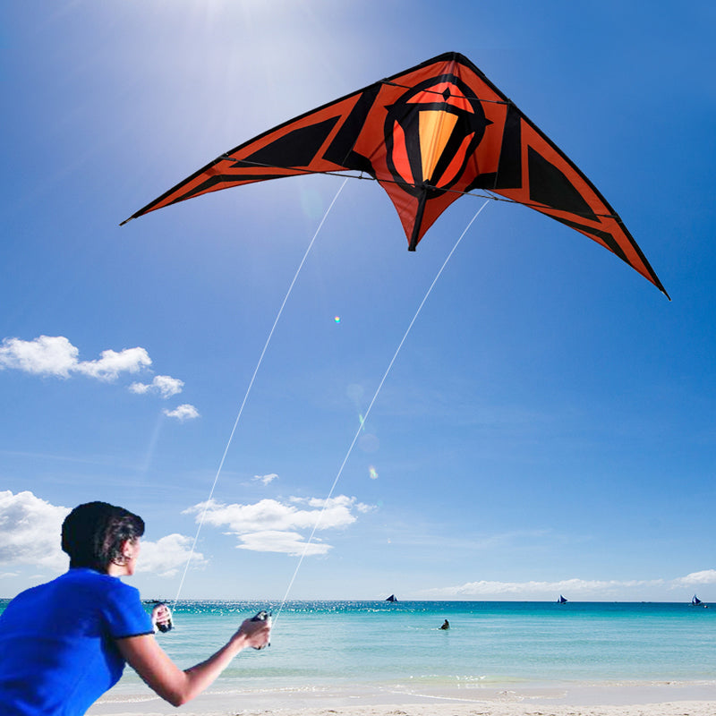 FLYORANGE Professional Double Line Sports Kite, Easy To Fly Large Stunt Kite Park Beach Outdoor Game Kite, Suitable For Children And Adults