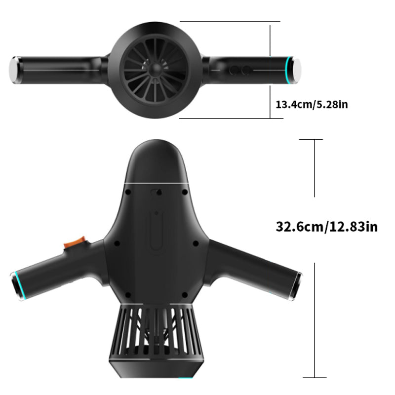 Waterproof Detachable Battery Underwater Scooter Booster, Suitable for Diving, Snorkeling, and Sea Exploration, Dual Engine Adult and Children's Water Sports Thruster