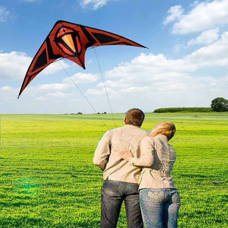 FLYORANGE Professional Double Line Sports Kite, Easy To Fly Large Stunt Kite Park Beach Outdoor Game Kite, Suitable For Children And Adults