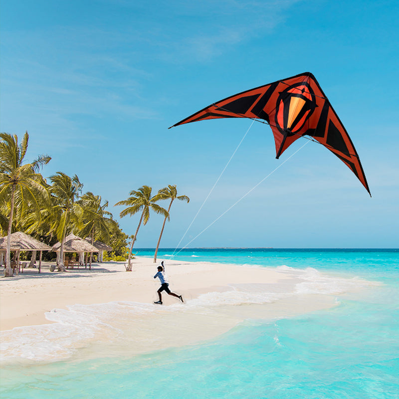 FLYORANGE Professional Double Line Sports Kite, Easy To Fly Large Stunt Kite Park Beach Outdoor Game Kite, Suitable For Children And Adults